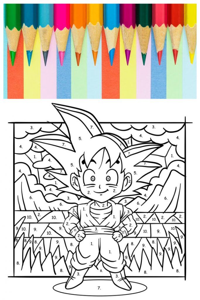 Anime coloring pages for kids