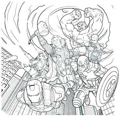 Updated avengers coloring pages