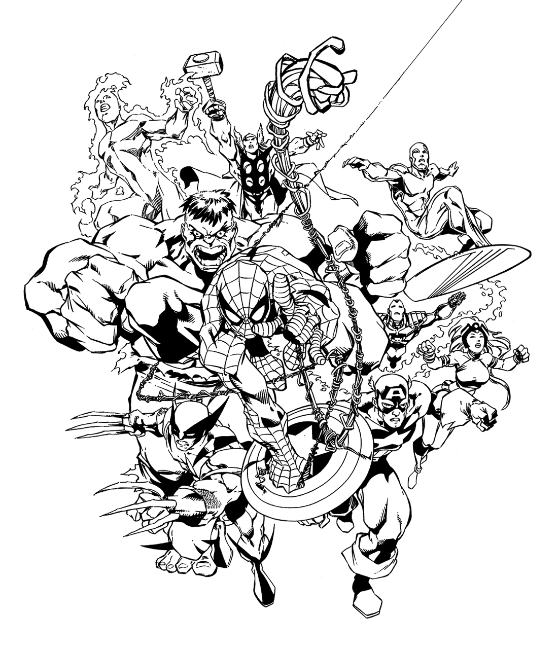 Free avengers coloring pages to download