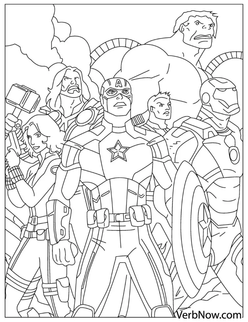 Free avengers coloring pages your kids will love download pdfs