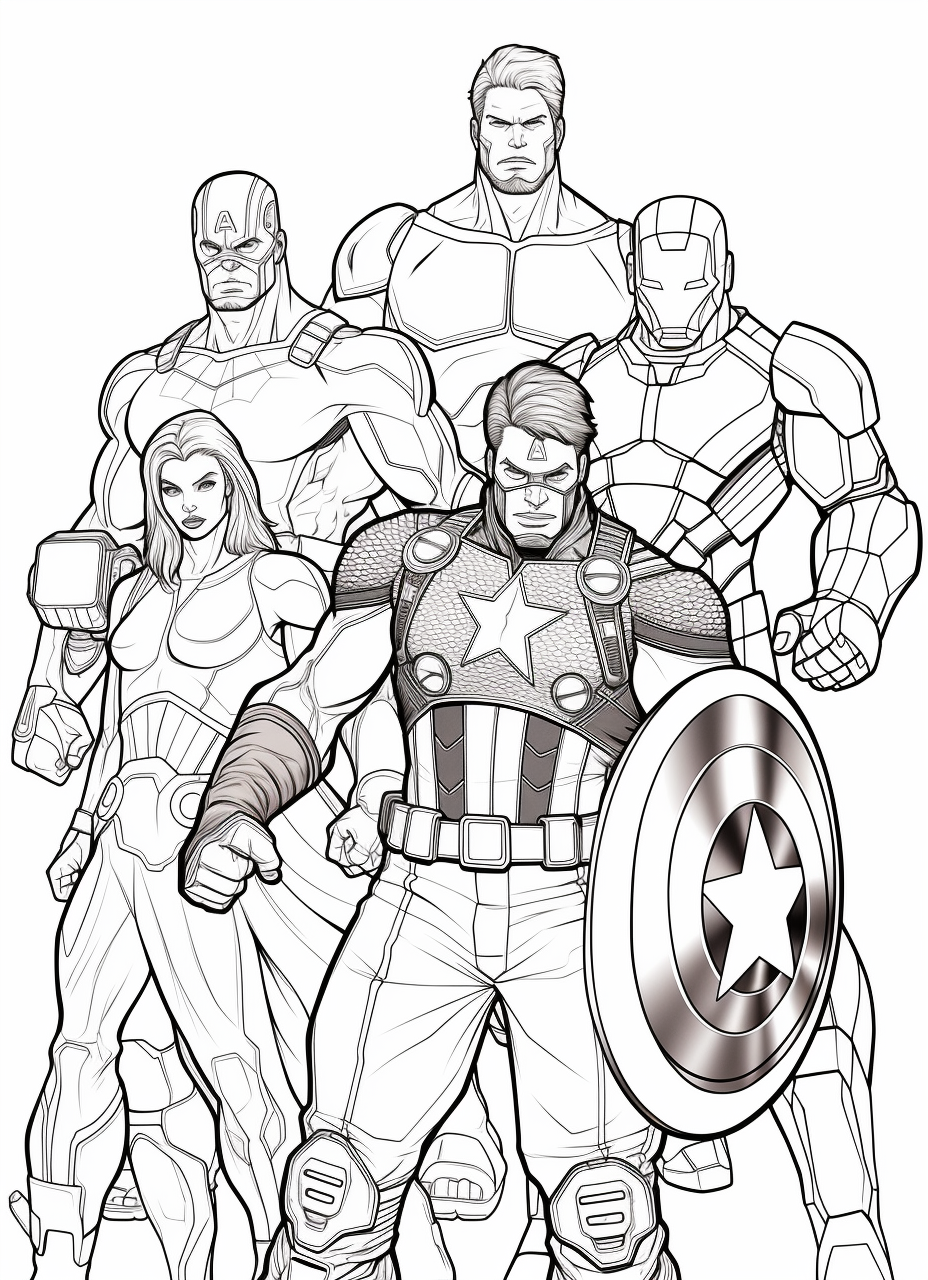 Free avengers colouring pages to print