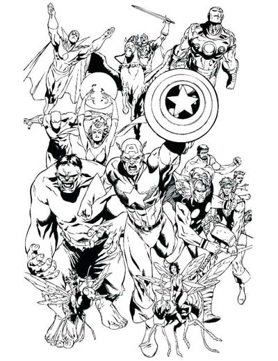 Updated avengers coloring pages