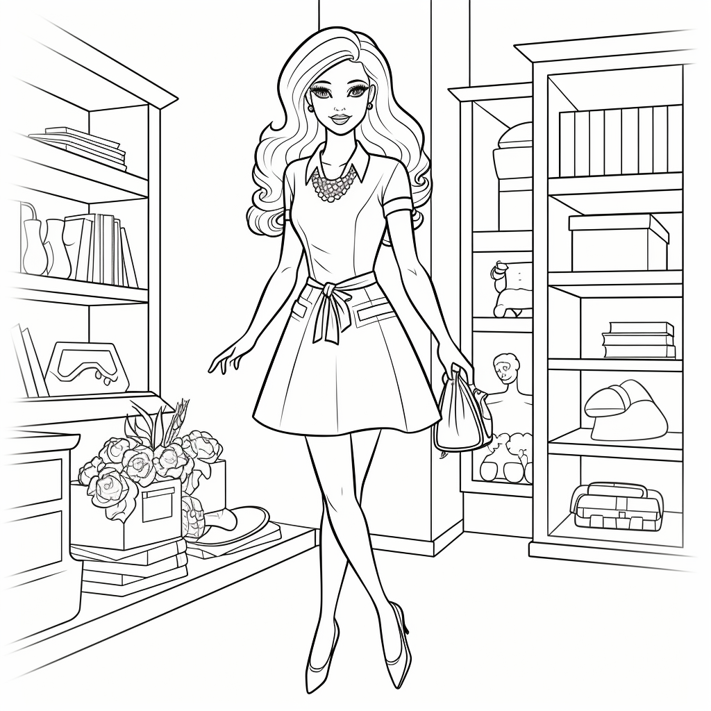 Free printable barbie coloring pages