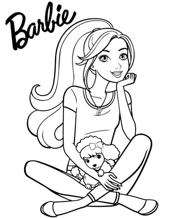 Barbie coloring pages for girls