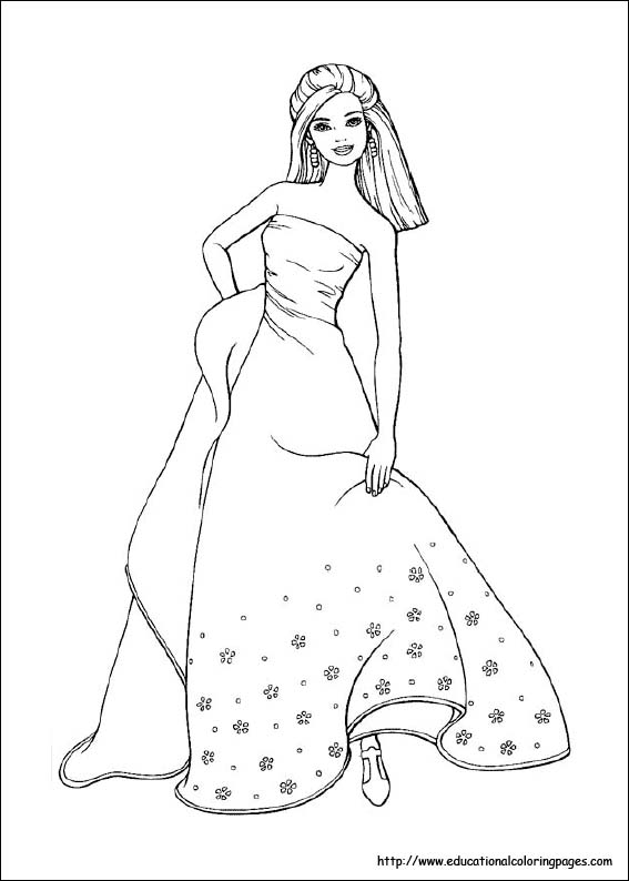 Barbie coloring pages for kids