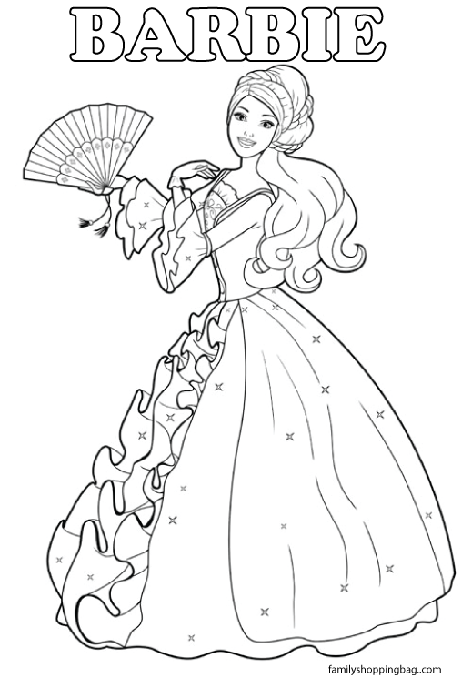 Free printable barbie coloring pages and more lil shannie