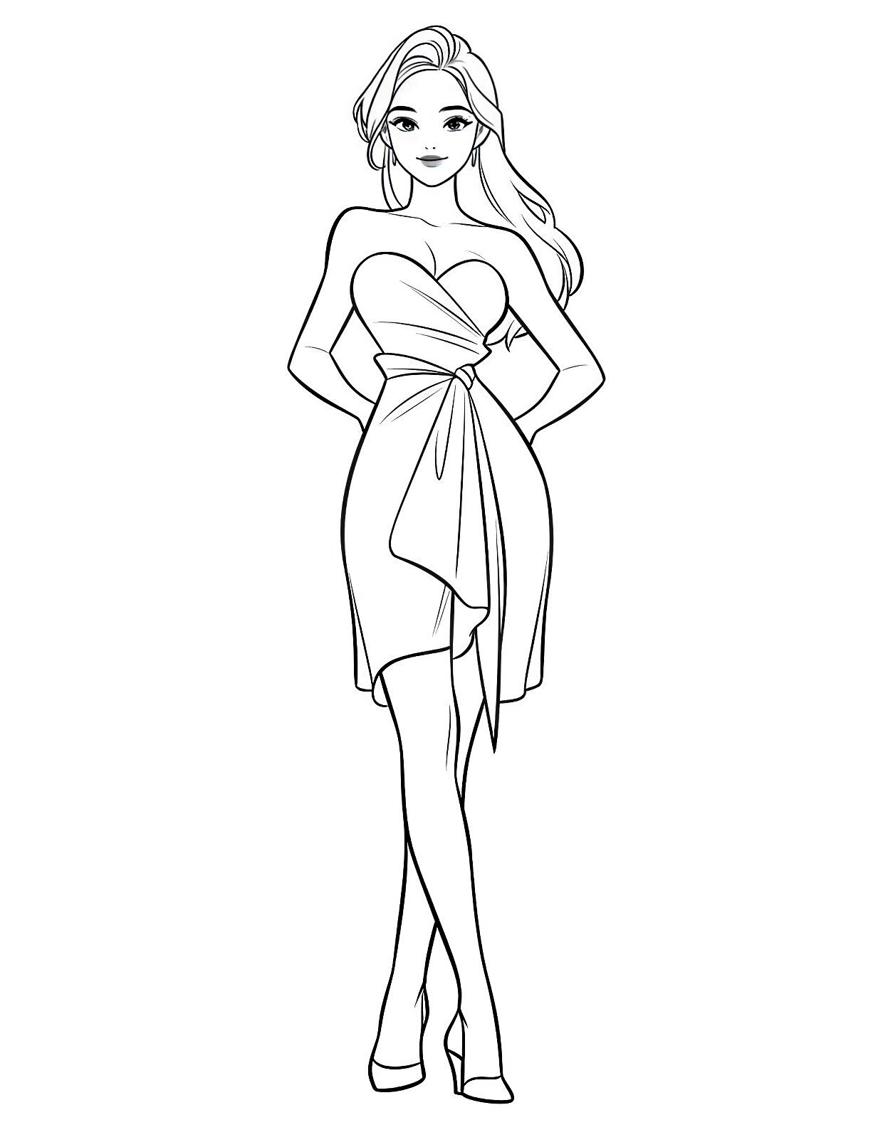 Barbie coloring pages for kids and adults