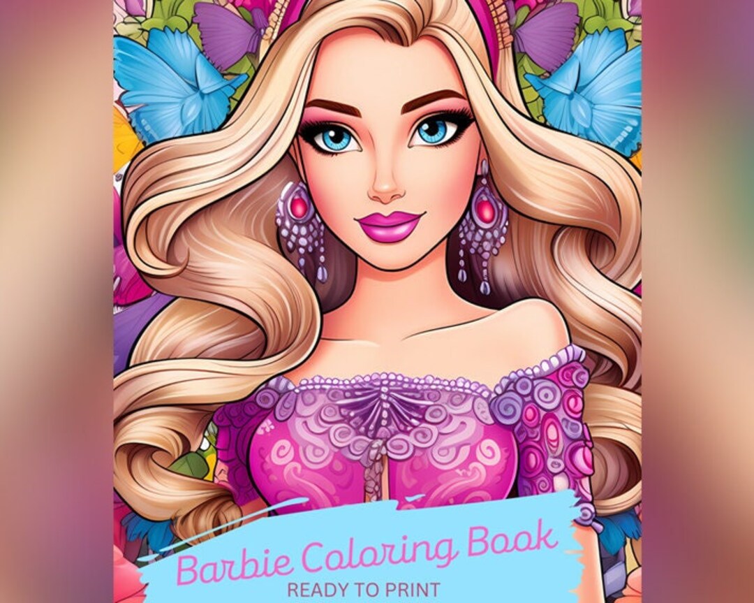 Barbie coloring pages printable coloring pages in pdf format ready for printing instant download download now