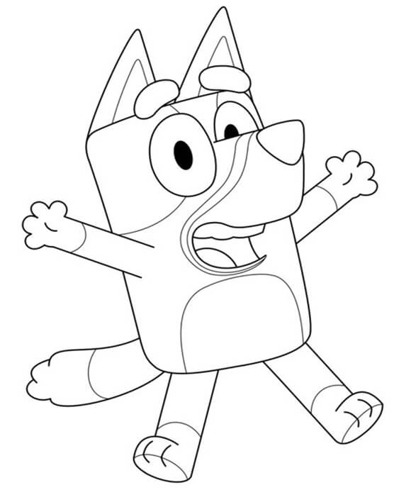 Free easy to print bluey coloring pages