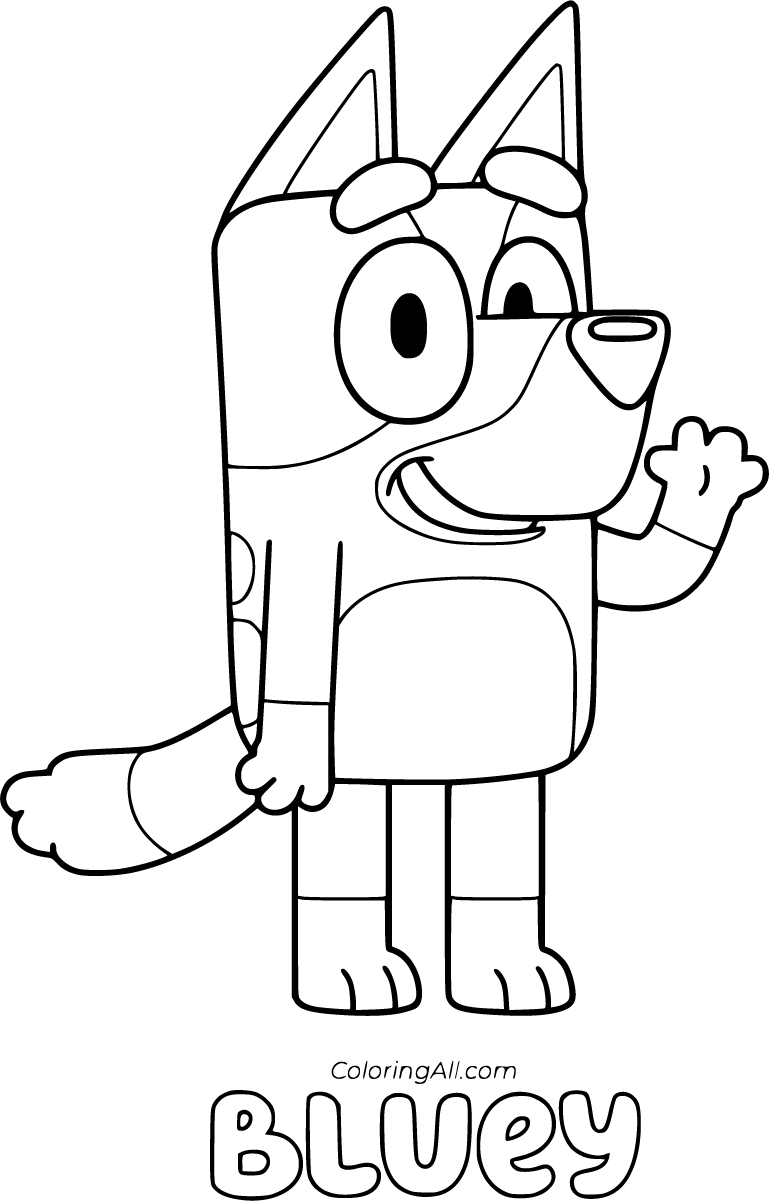 Free printable bluey coloring pages in vector format easy to print from any device and automatically â kids colouring printables coloring pages abc for kids