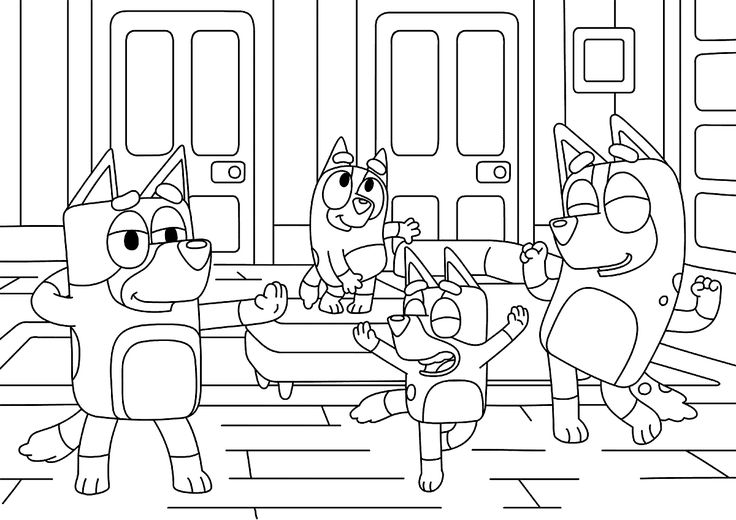 Bluey coloring pages