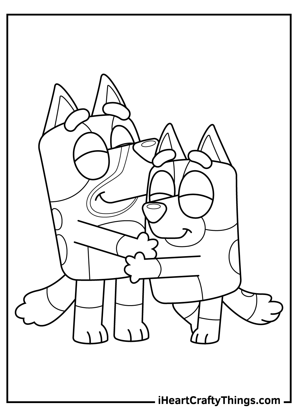 Bluey coloring pages free printables