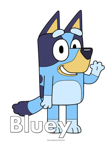 Bluey coloring pages