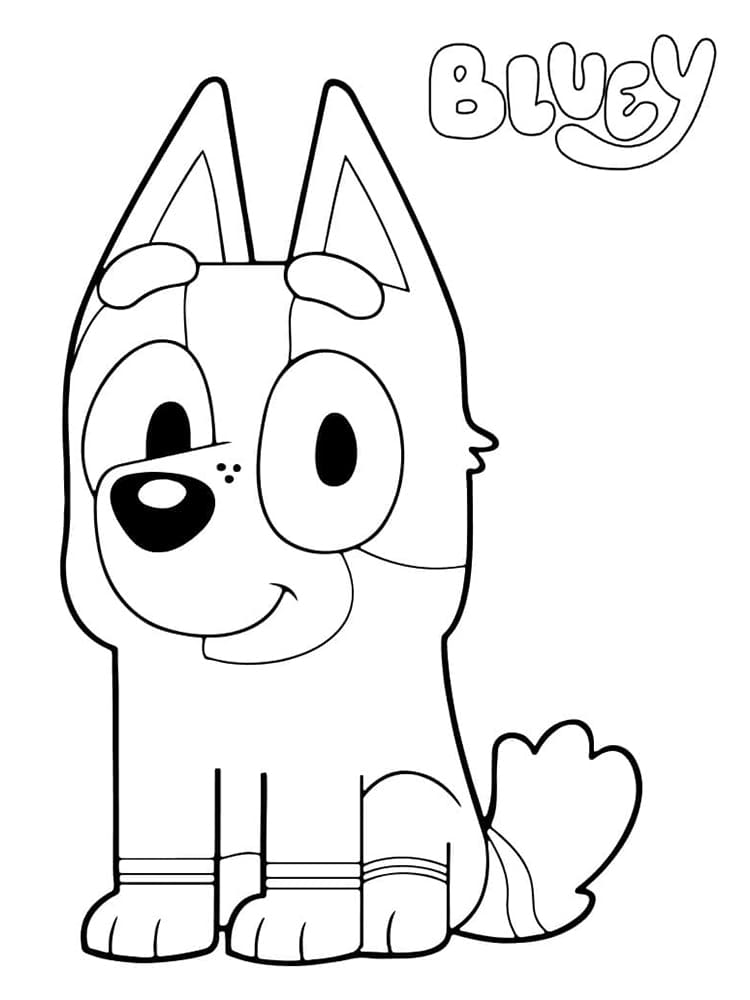 Socks from bluey coloring page