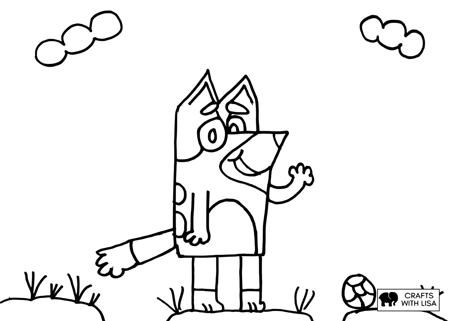 Bluey coloring page