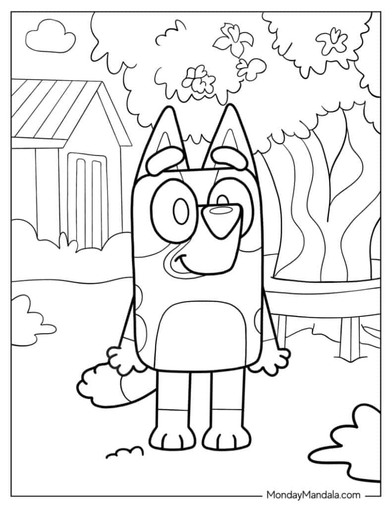 Bluey coloring pages free pdf printables