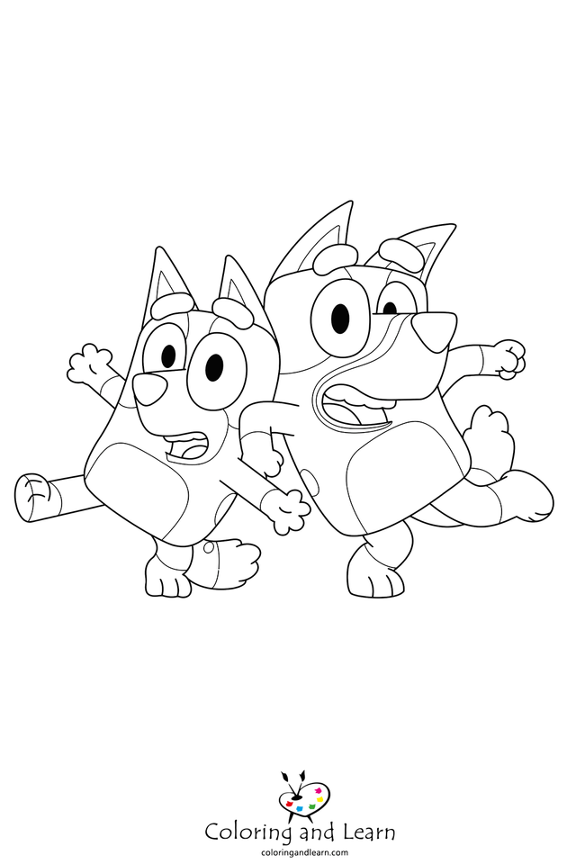 Bluey coloring pages rbluey