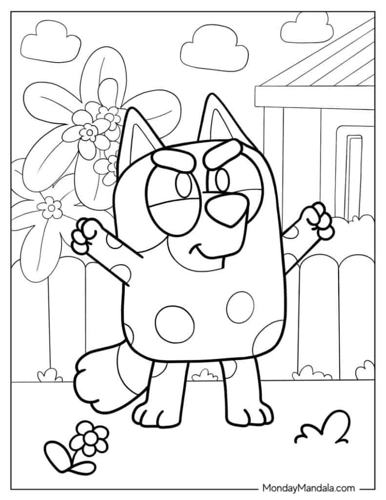 Bluey coloring pages free pdf printables