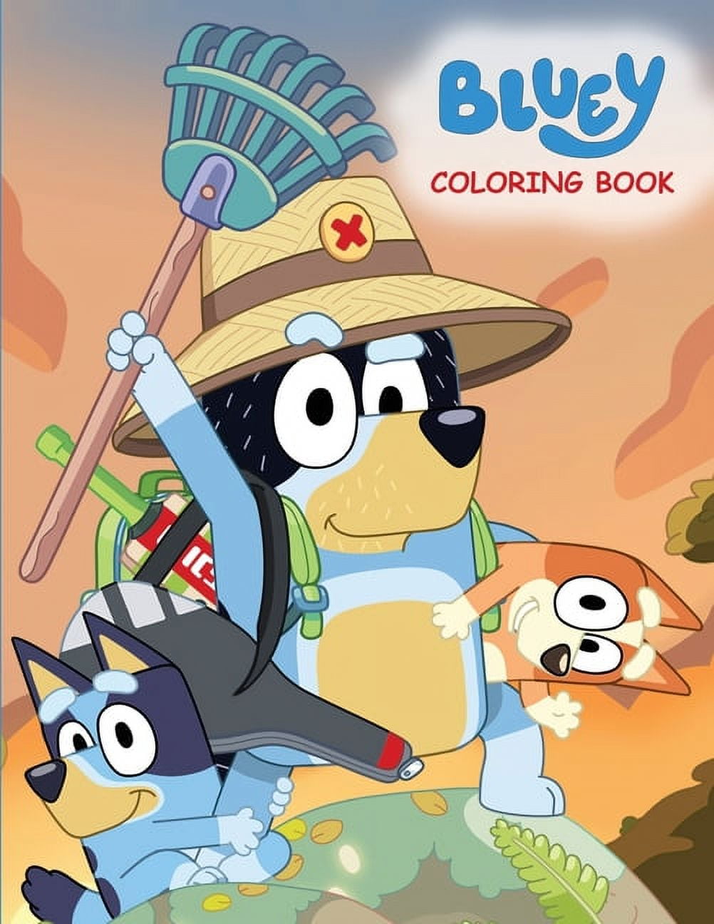 Bluey coloring book big simple coloring pages for kids paperbacklarge print