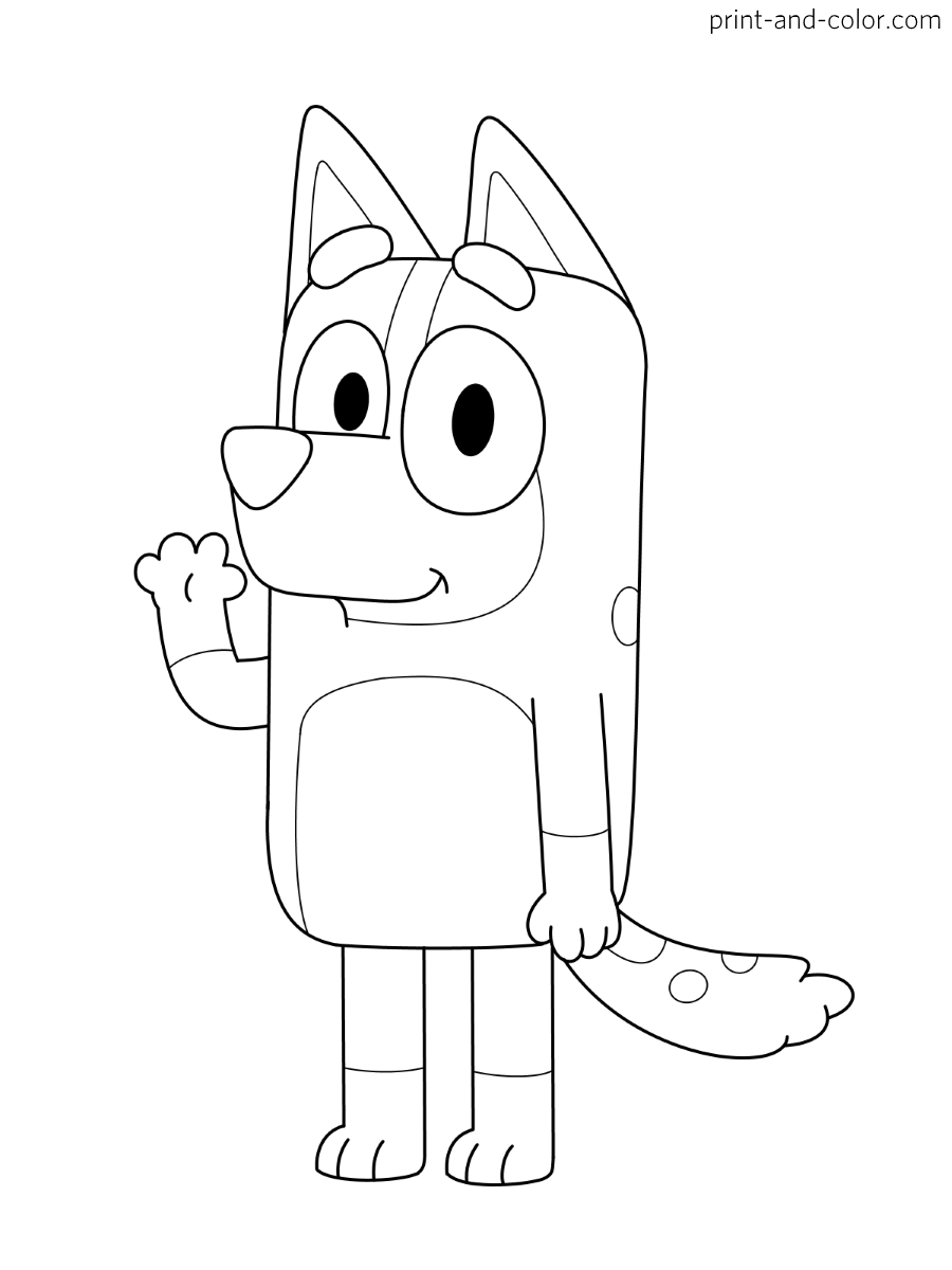 Bluey coloring pages print and color