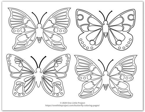 Butterfly coloring pages free printable butterflies