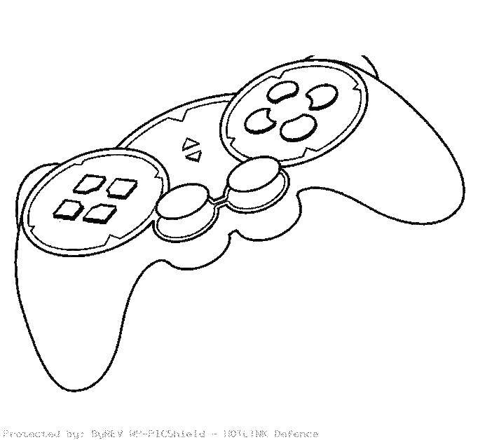 Online coloring pages coloring page joystick game download print coloring page