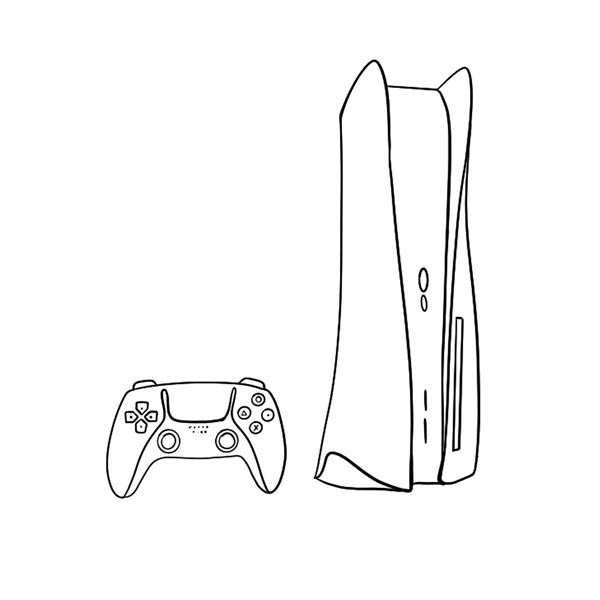 Sony playstation coloring page