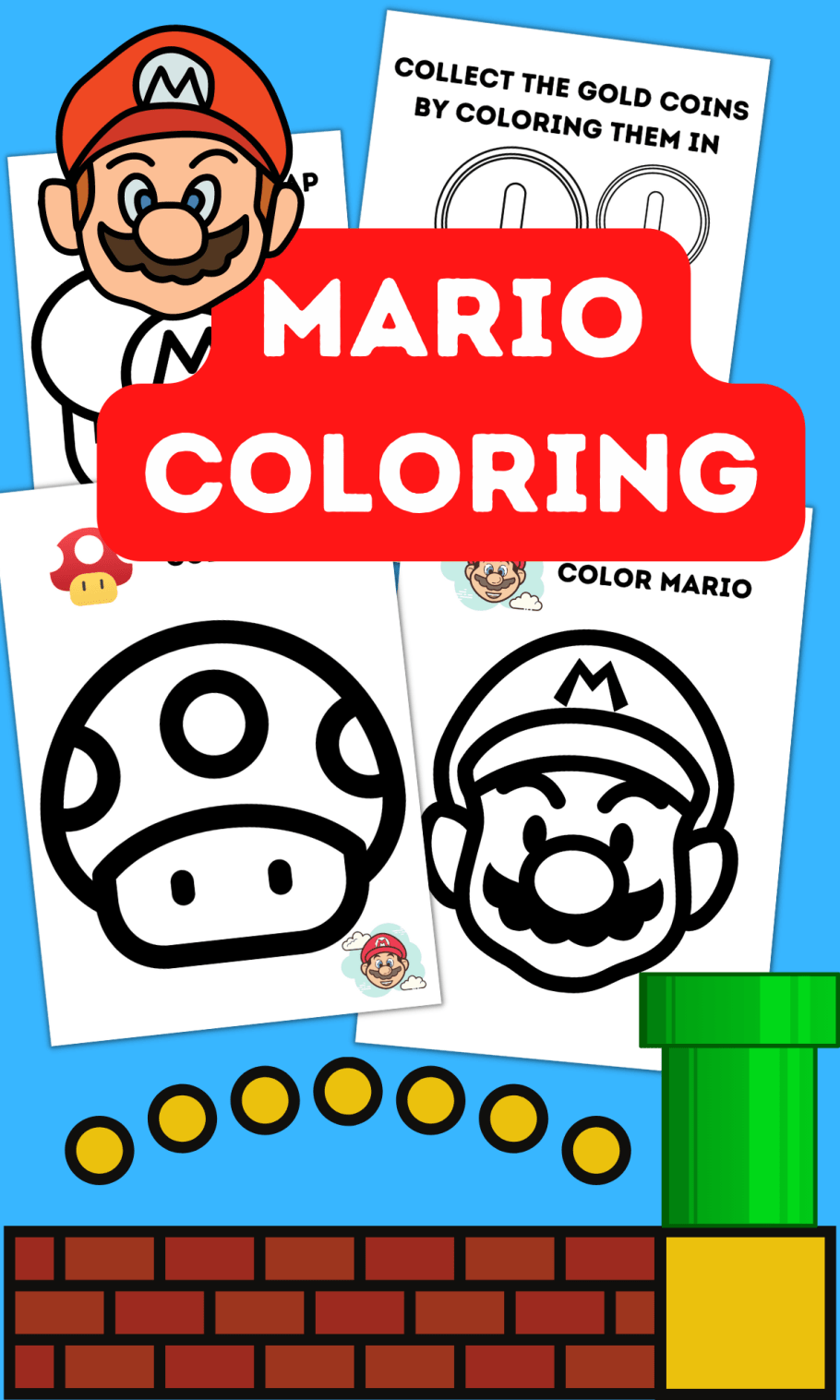 Super mario loring pages free printable pixel lor by number