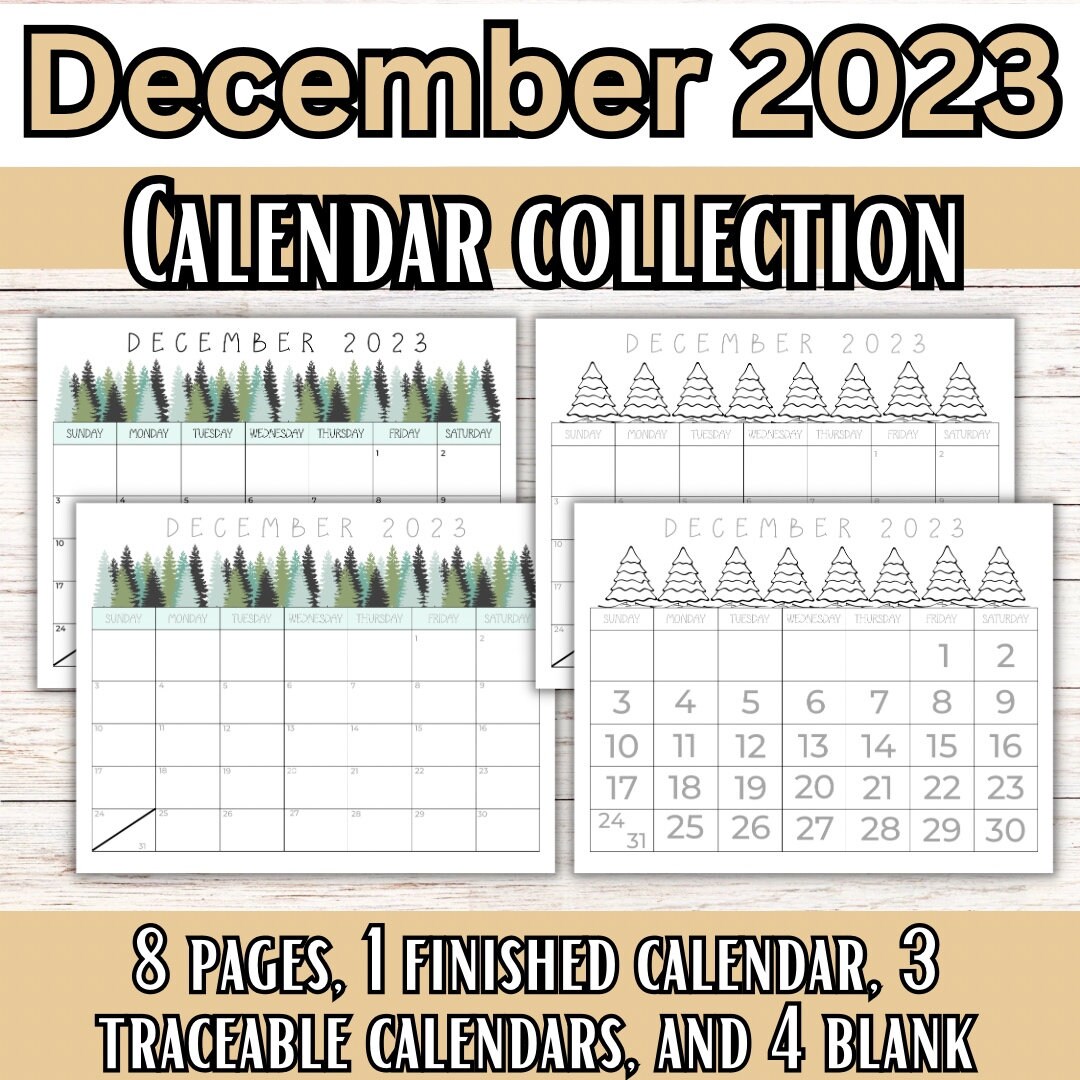 December calendar printable pdf calendar traceable calendar for kids calendar printable for december blank printable calendar download now