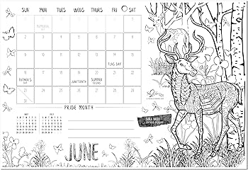 Timecolor nature theme wall coloring calendar january to december x office products