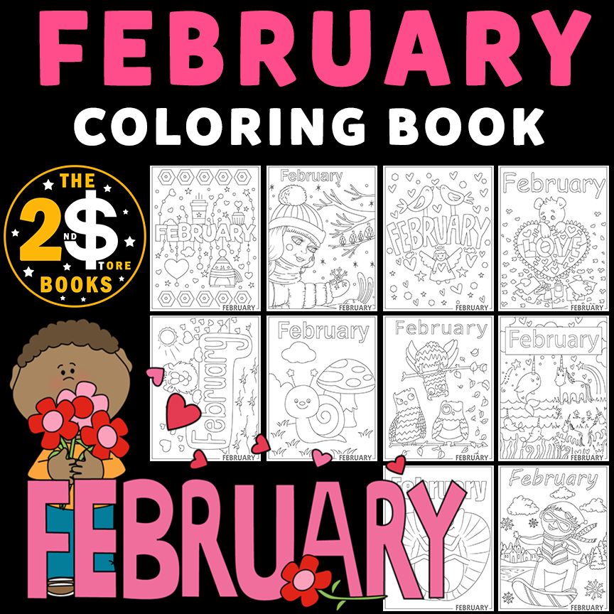 Calendar december coloring book