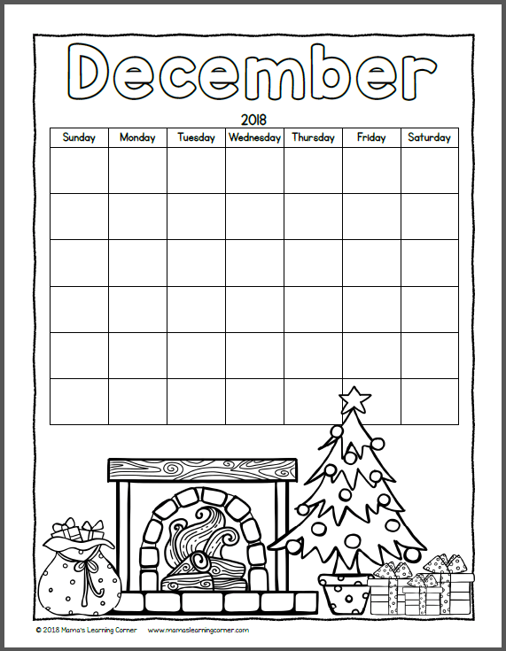 Color your own calendar