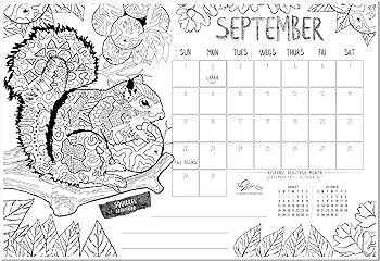 Timecolor nature theme wall coloring calendar january to december x office products