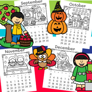 Year coloring pages printable calendar holiday gift for parents
