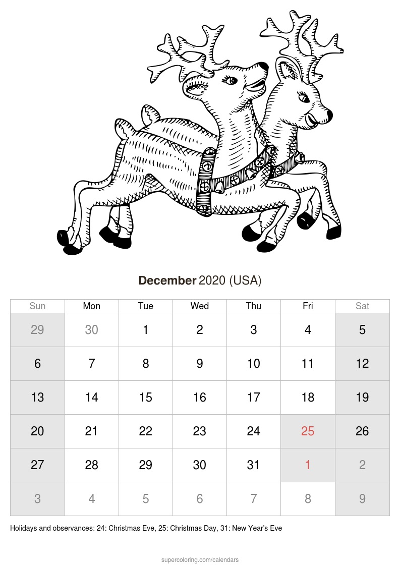 December calendar