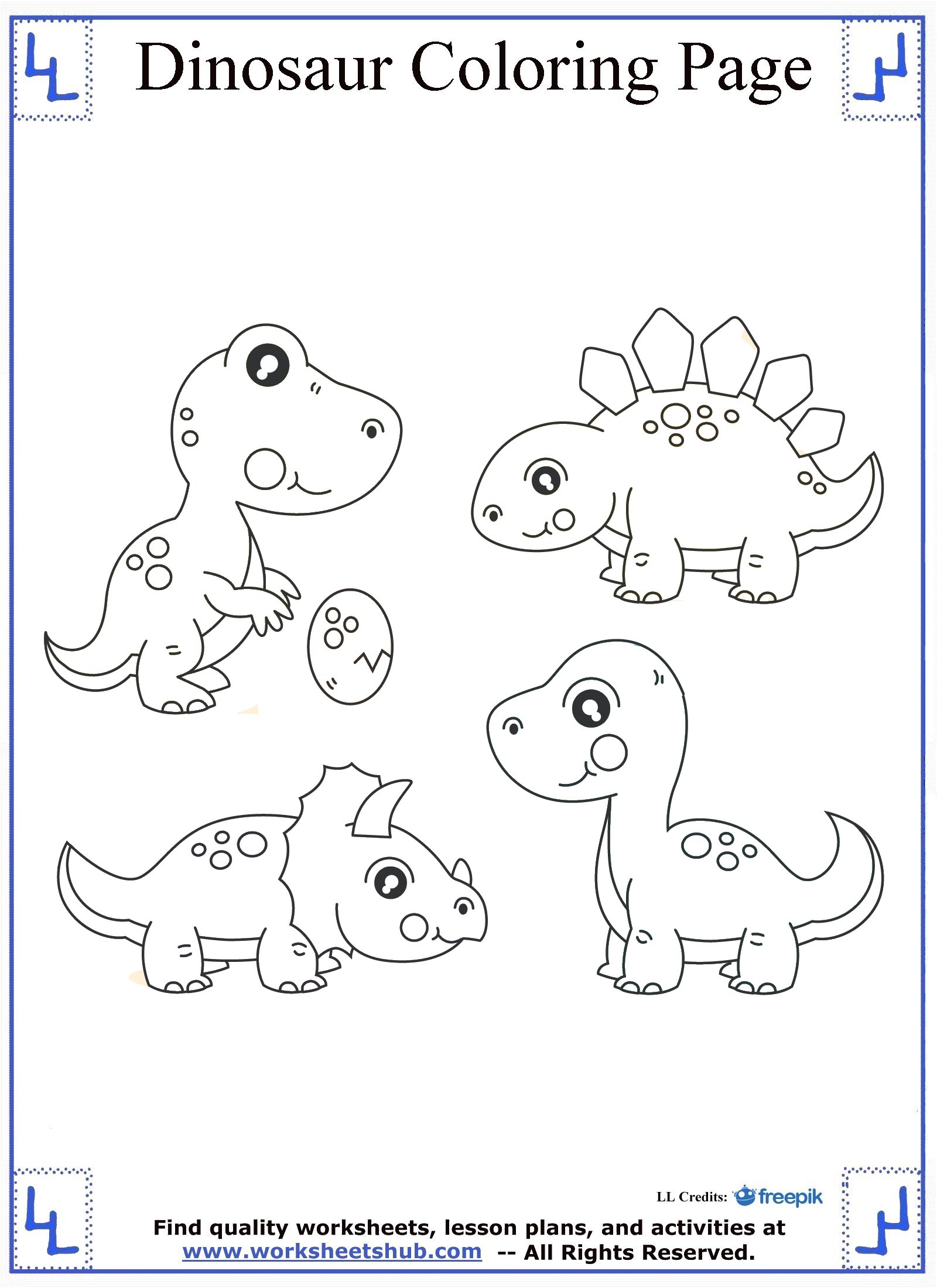 Dinosaur coloring pages