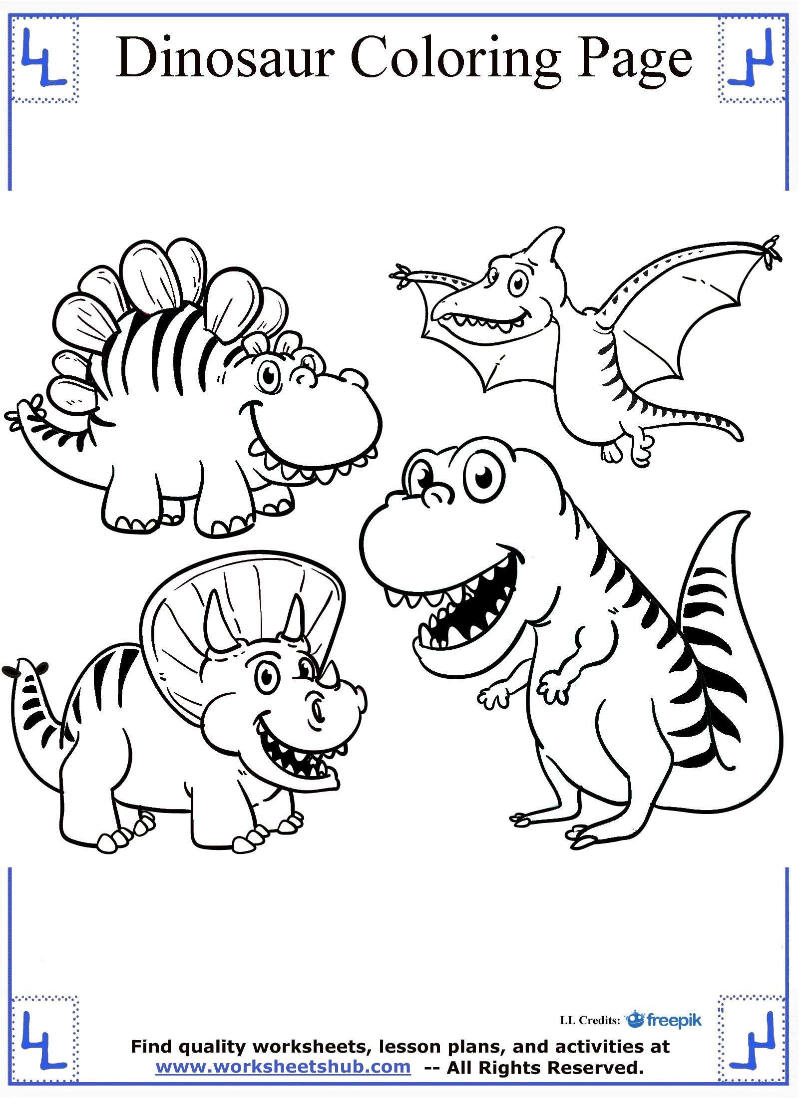 Dinosaur coloring pages