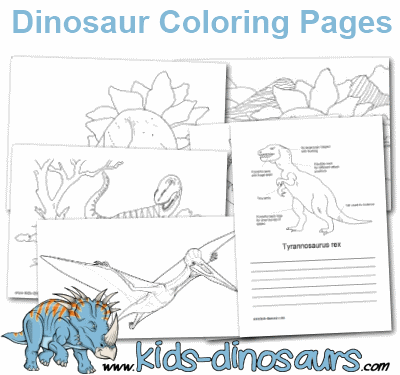 Free dinosaur coloring pages for kids