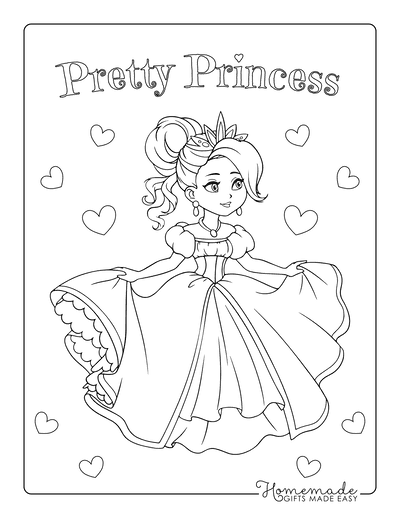 Free princess coloring pages for kids