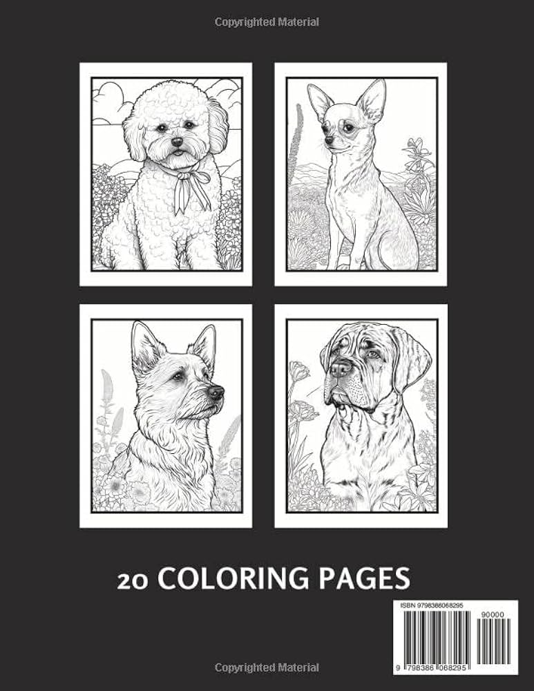 Large print dog coloring book for adults stress relief and relaxation for dog and puppy lovers press dd coloring books