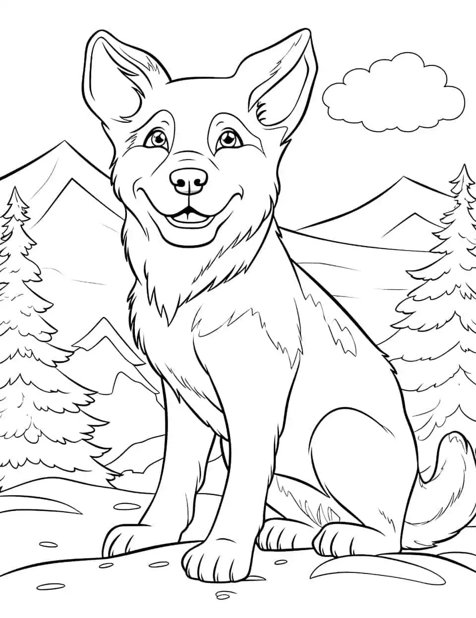 Dog coloring pages free printable sheets