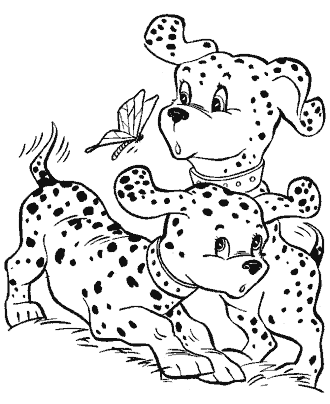 Dog coloring pages for kids