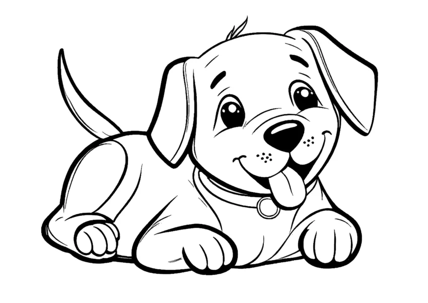 Furry friends coloring book printable dog coloring pages