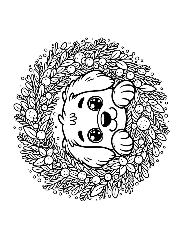 Free christmas dog coloring pages for kids