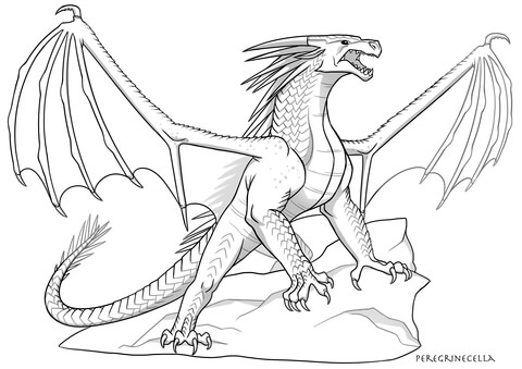 Icewing dragon coloring page free printable coloring pages