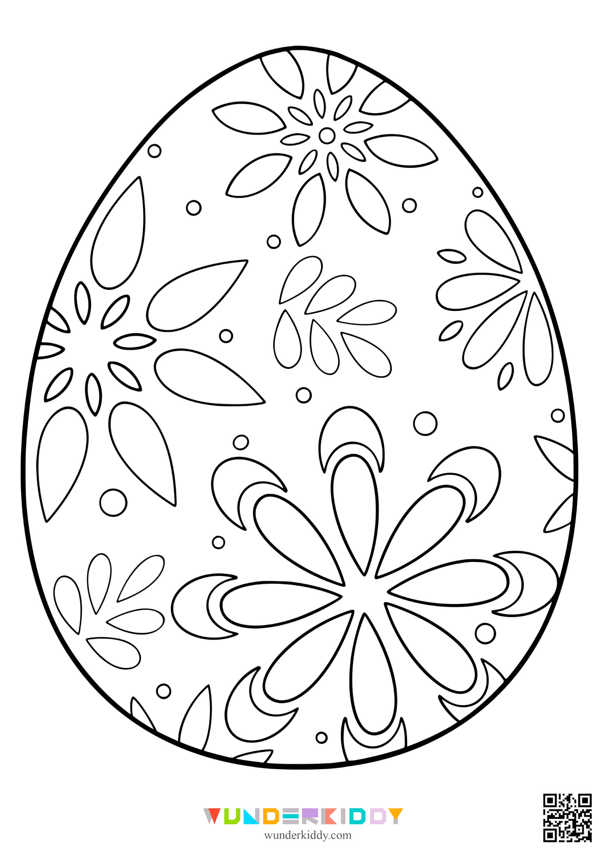 Printable easter egg template and colouring page pdf