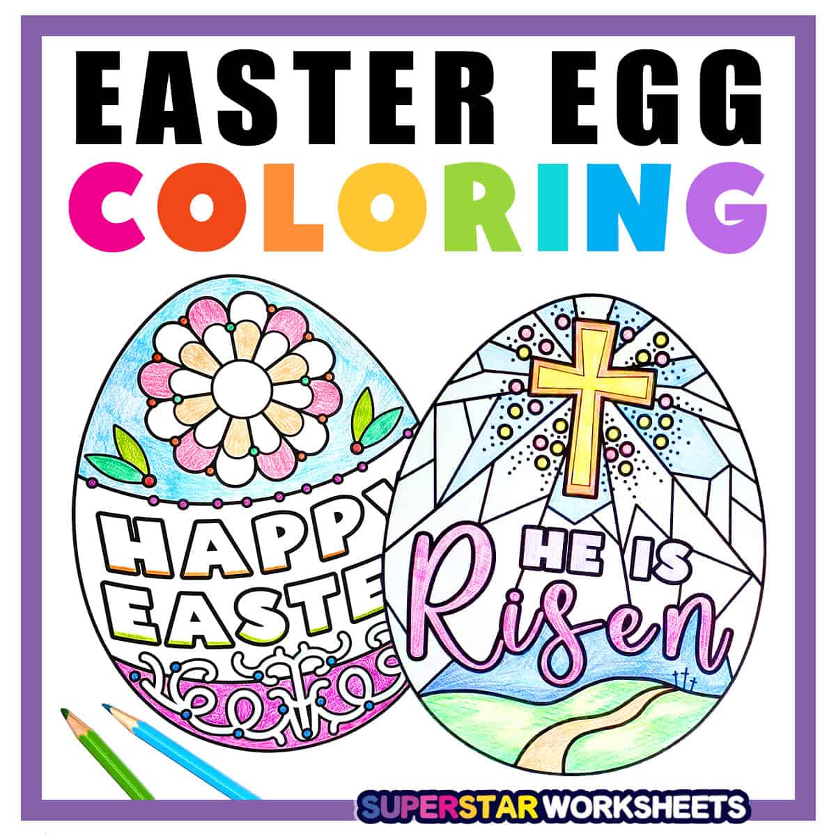 Easter egg coloring pages