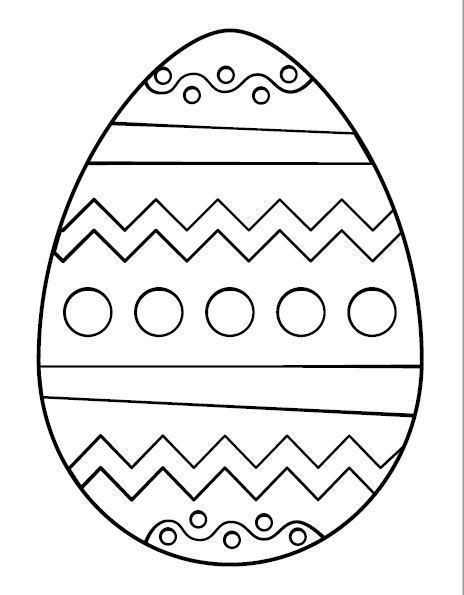 Free printable easter egg template and coloring pages