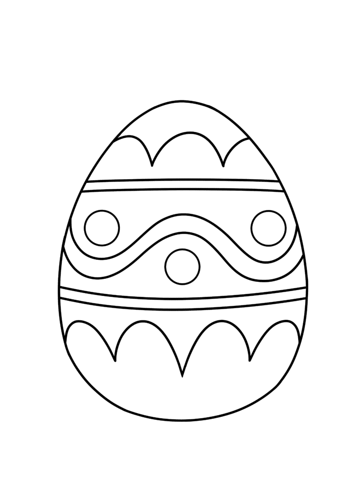 Free printable easter egg coloring pages