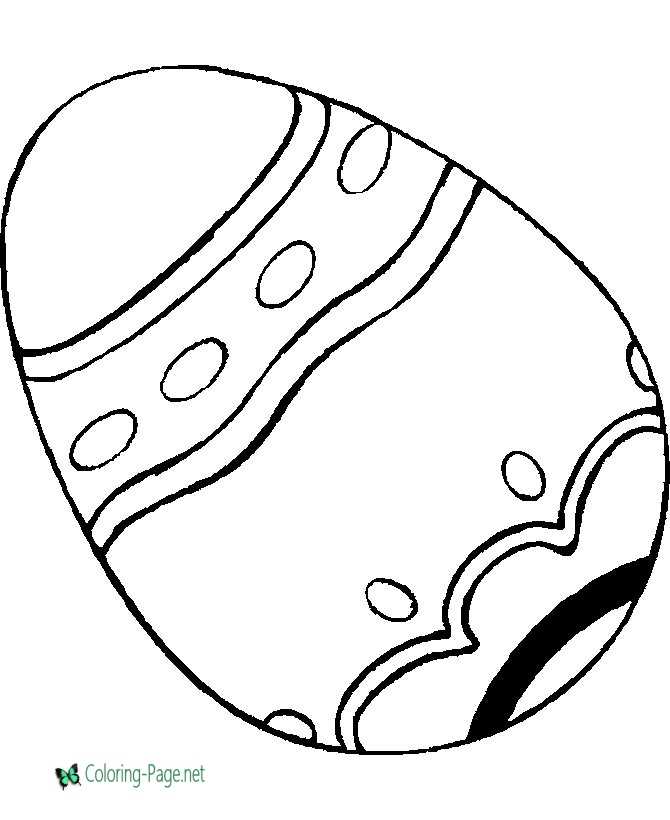 Easter egg coloring pages